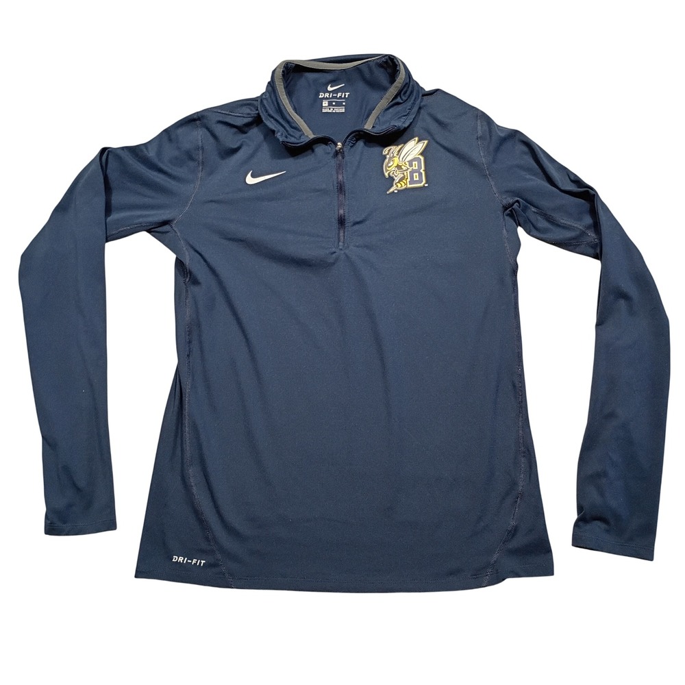 Billings Yellow Jackets Nike 1/4 Zip Pullover Women M NCAA Dri-FIT Navy Blue